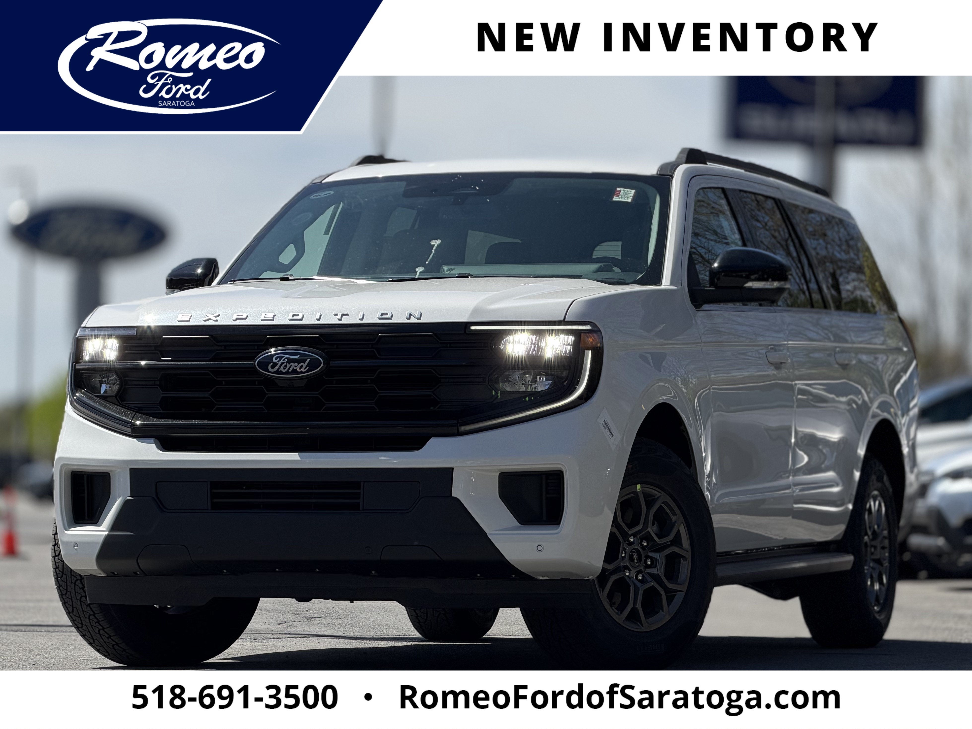 2026 Ford Expedition Max Active in White — front three-quarter view