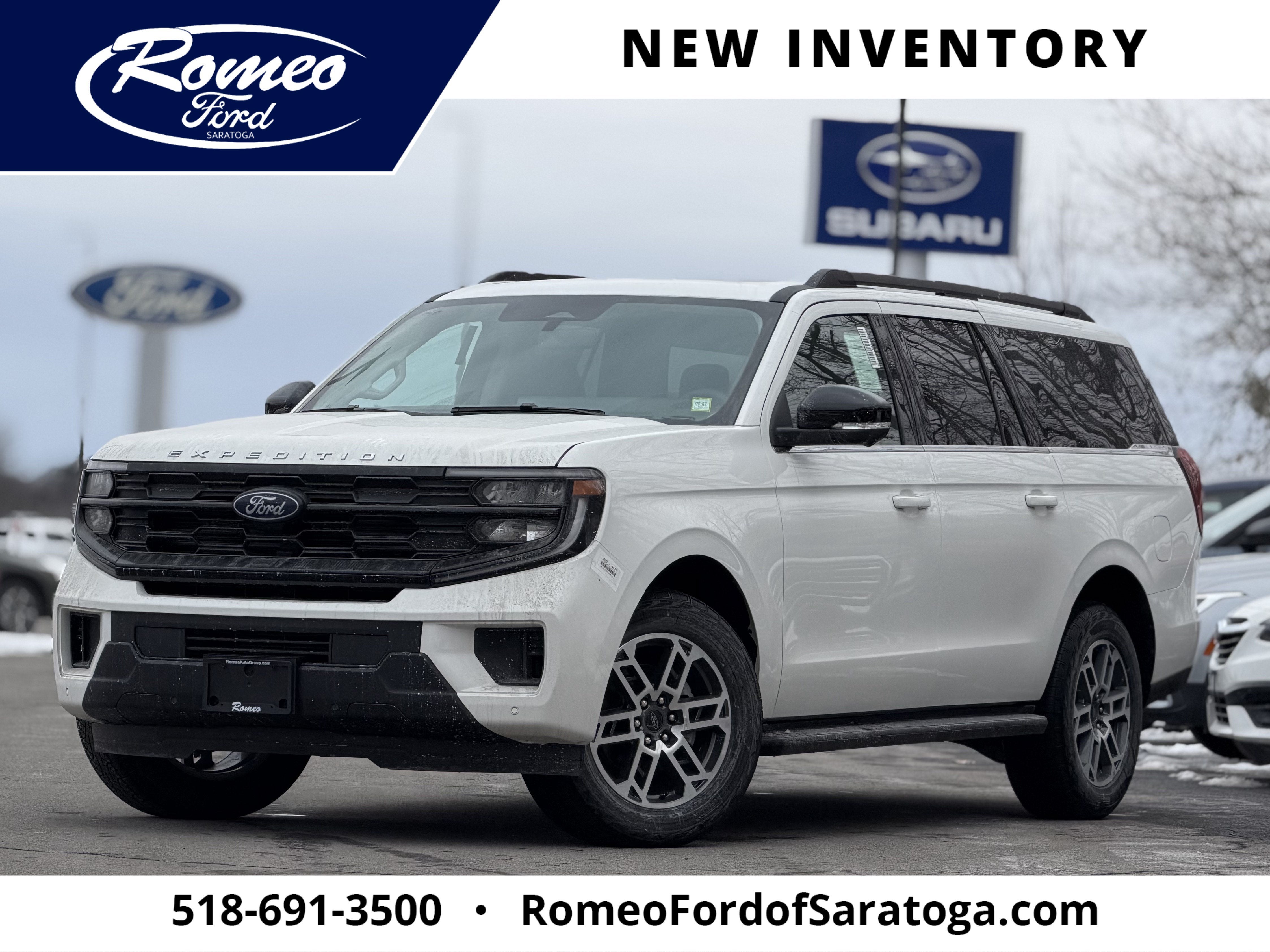 2026 Ford Expedition Max Active in White — front three-quarter view
