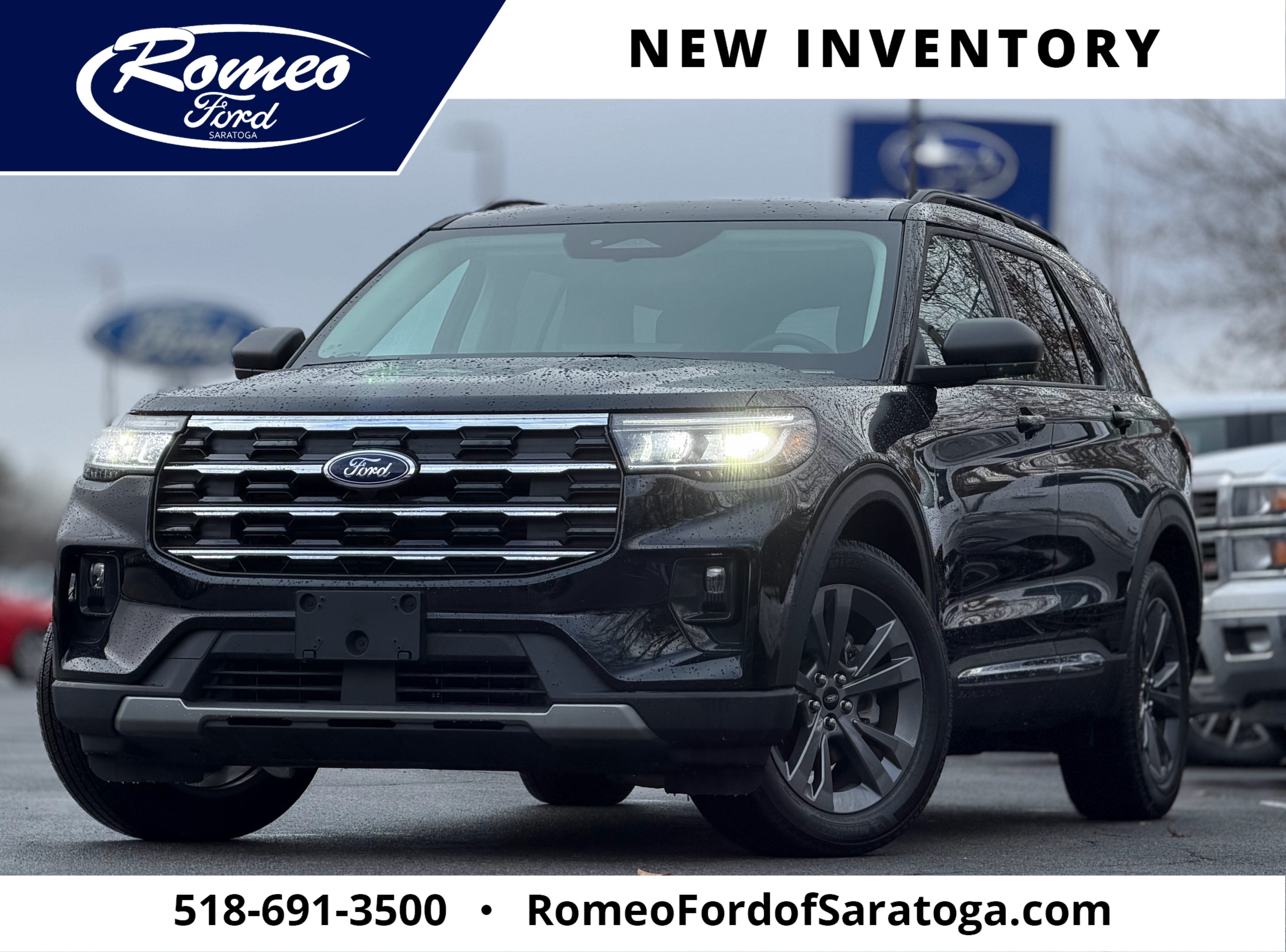 2025 Ford Explorer Active in Black — front three-quarter view