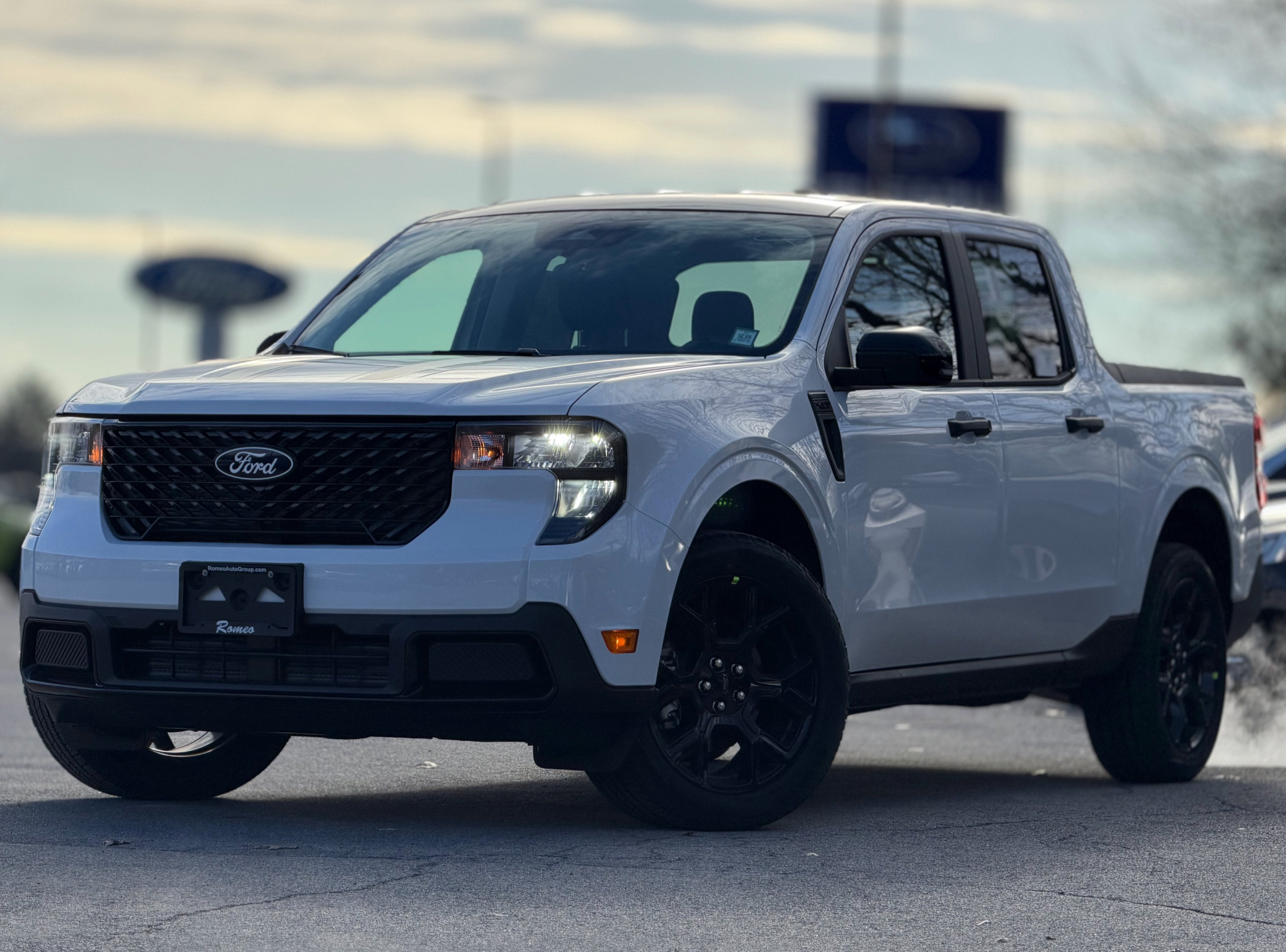2026 Ford Maverick XLT in White — front three-quarter view