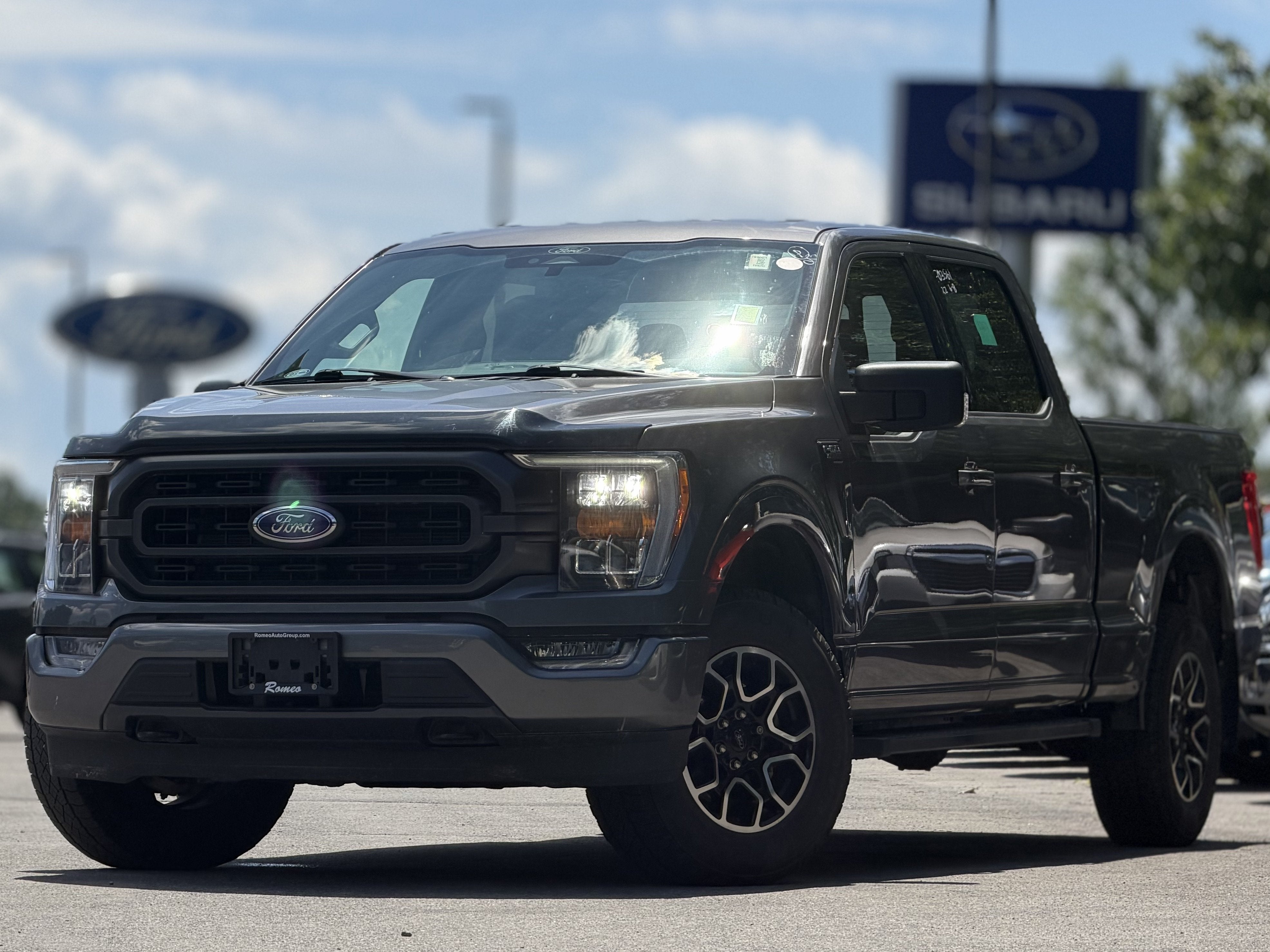 2022 Ford F-150 XLT in Gray — front three-quarter view