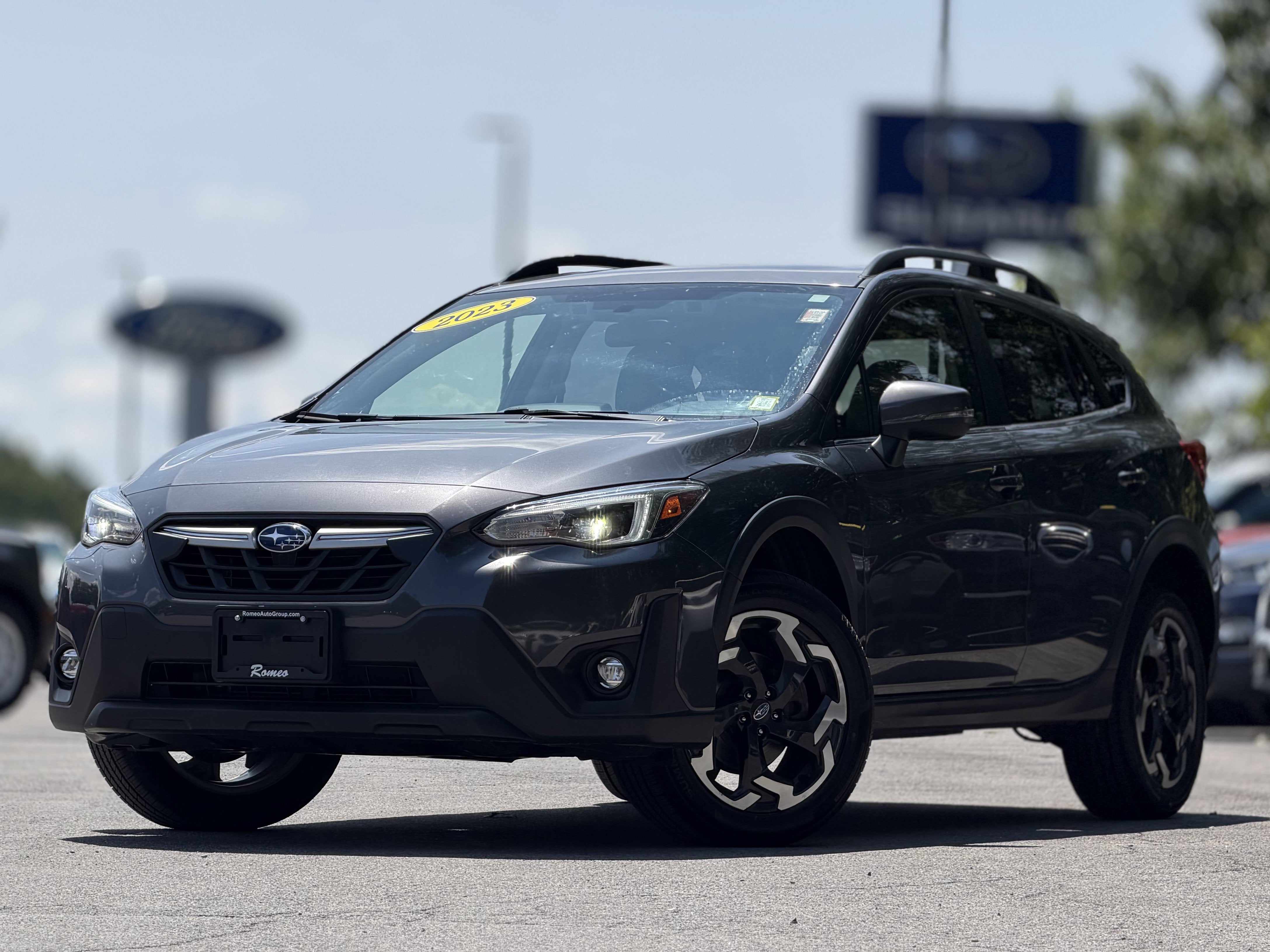 2023 Subaru Crosstrek Limited in Magnetite Gray Metallic — front three-quarter view